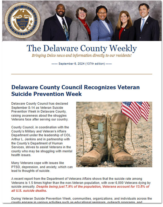 Screenshot of the 9/6/24 newsletter